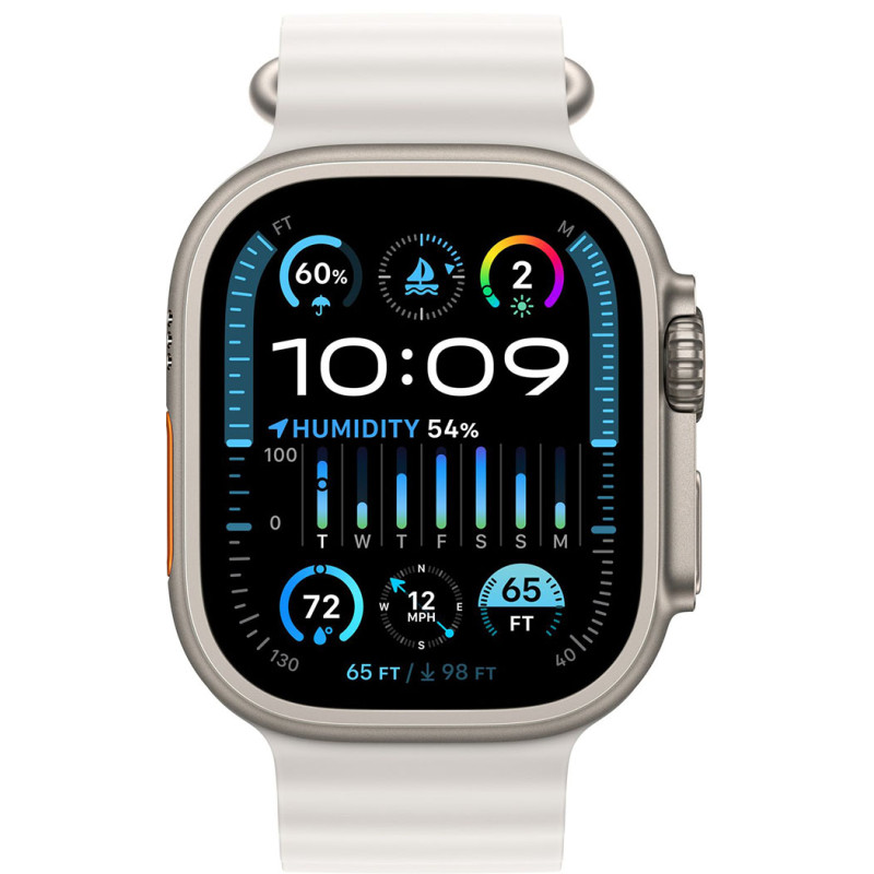 Смартгодинник Apple Watch Ultra 2 GPS + Cellular, 49mm Titanium Case with White Ocean Band Оригінальний, Новий