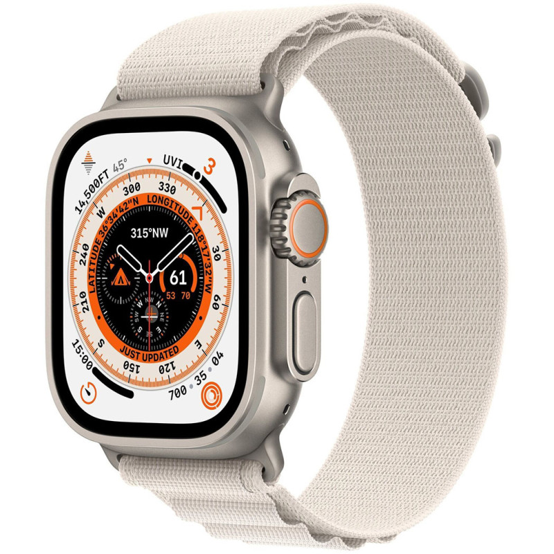 Смартгодинник Apple Watch Ultra GPS + Cellular 49mm Titanium Case with Starlight Alpine Loop Medium Оригінальний, Новий
