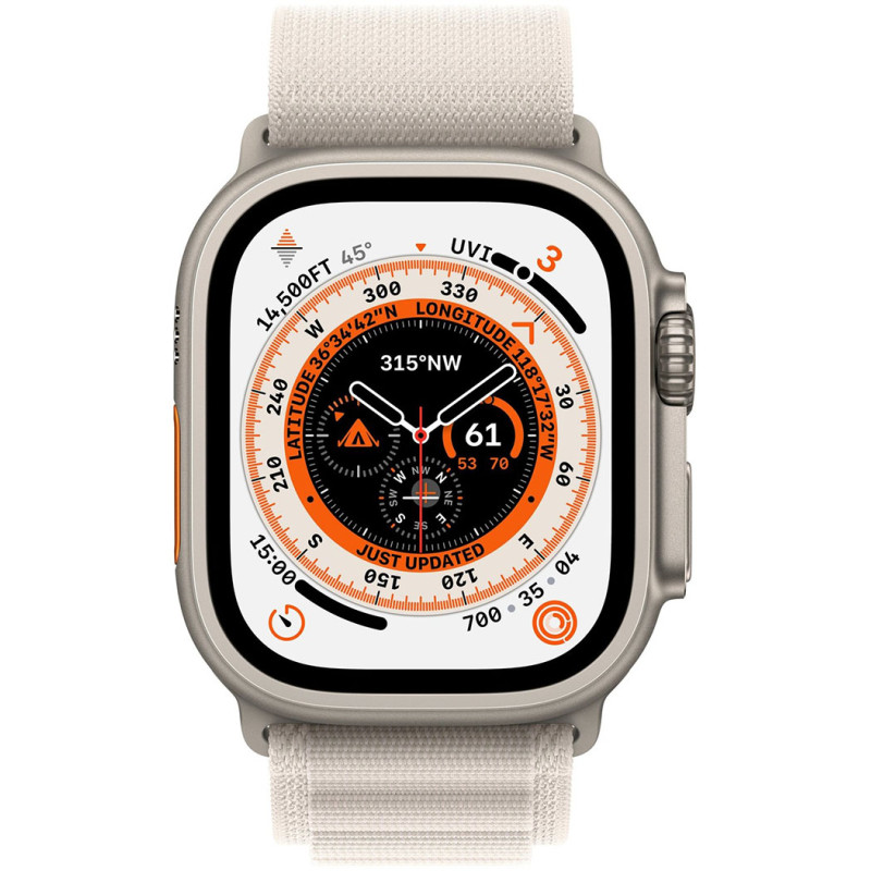 Смартгодинник Apple Watch Ultra GPS + Cellular 49mm Titanium Case with Starlight Alpine Loop Medium Оригінальний, Новий