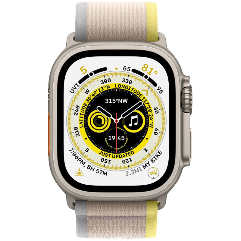 Смартгодинник Apple Watch Ultra GPS + Cellular 49mm Titanium Case with Yellow/Beige Trail Loop – M/L Оригінальний, Новий