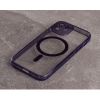 Силіконовий чохол MagSafe SHADE PHONE для iPhone 12 темно-фіолетовий
