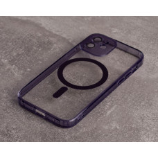 Силіконовий чохол MagSafe SHADE PHONE для iPhone 12 темно-фіолетовий