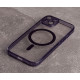 Силіконовий чохол MagSafe SHADE PHONE для iPhone 15 Plus темно-фіолетовий
