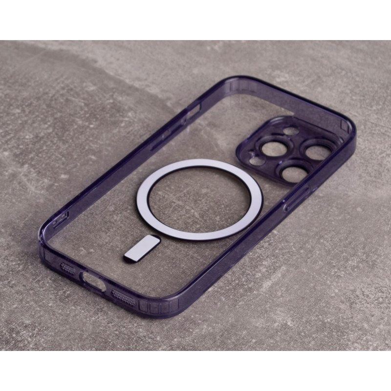Силіконовий чохол MagSafe SHADE PHONE для iPhone 15 Pro Max темно-фіолетовий