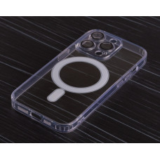 Силіконовий чохол MagSafe SHADE PHONE для iPhone 15 Pro прозорий