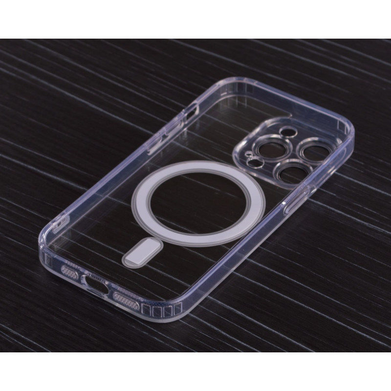 Силіконовий чохол MagSafe SHADE PHONE для iPhone 15 Pro прозорий