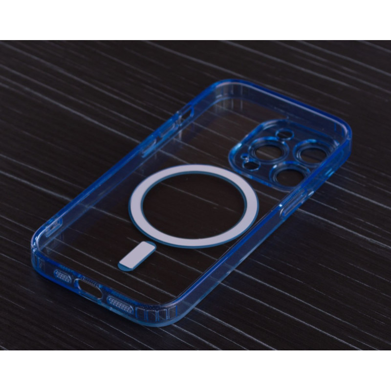 Силіконовий чохол MagSafe SHADE PHONE для iPhone 15 Pro синій