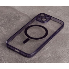 Силіконовий чохол MagSafe SHADE PHONE для iPhone 15 темно-фіолетовий