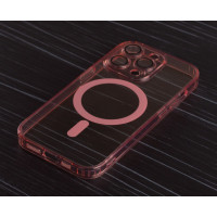 Силіконовий чохол MagSafe SHADE PHONE для iPhone 14 Pro Max рожевий