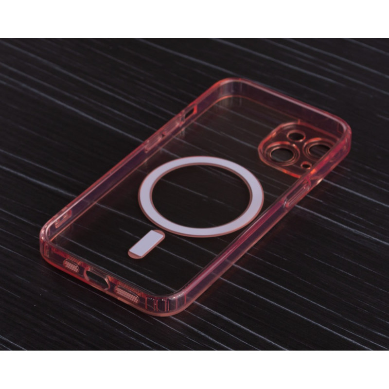Силіконовий чохол MagSafe SHADE PHONE для iPhone 15 рожевий