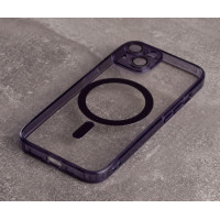 Силіконовий чохол MagSafe SHADE PHONE для iPhone 13 темно-фіолетовий
