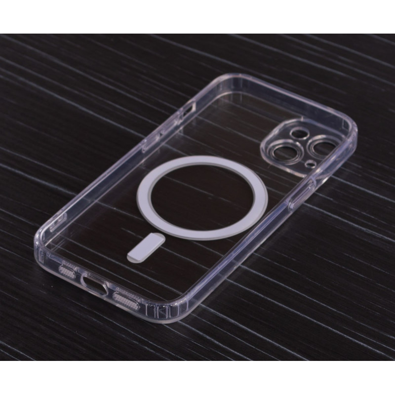 Силіконовий чохол MagSafe SHADE PHONE для iPhone 15 Plus прозорий