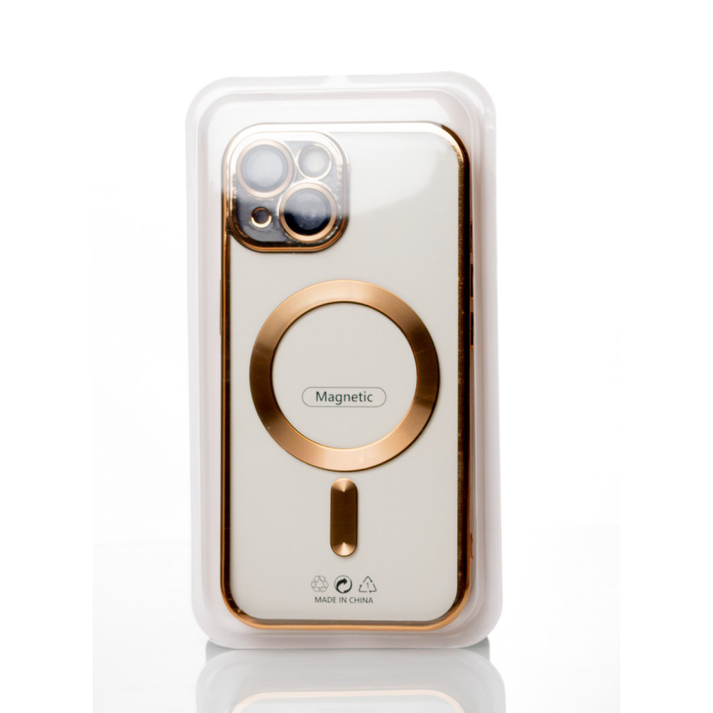 Силіконовий чохол SHINING with MagSafe для iPhone 15 Plus золотий