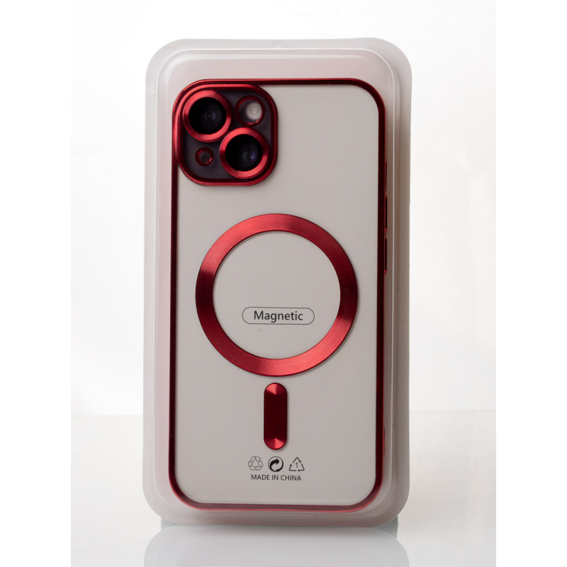 Силіконовий чохол SHINING with MagSafe для iPhone 14 Plus червоний