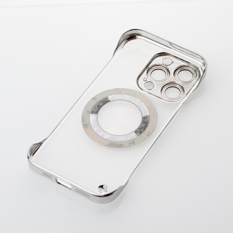 Пластиковий чохол MagSafe SLIM CASE для телефону iPhone 14 Pro Max срібний
