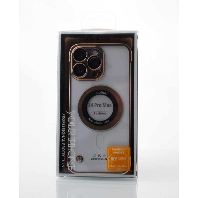 Пластиковий чохол MagSafe SLIM CASE для телефону iPhone 14 Pro Max золотий