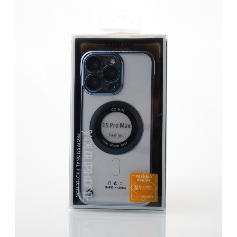 Пластиковий чохол MagSafe SLIM CASE для телефону iPhone 15 Pro Max синій
