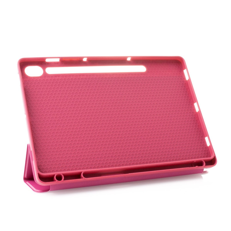 Чохол зі штучної шкіри SmartCover для планшета Samsung Galaxy Tab S9 FE малиновий