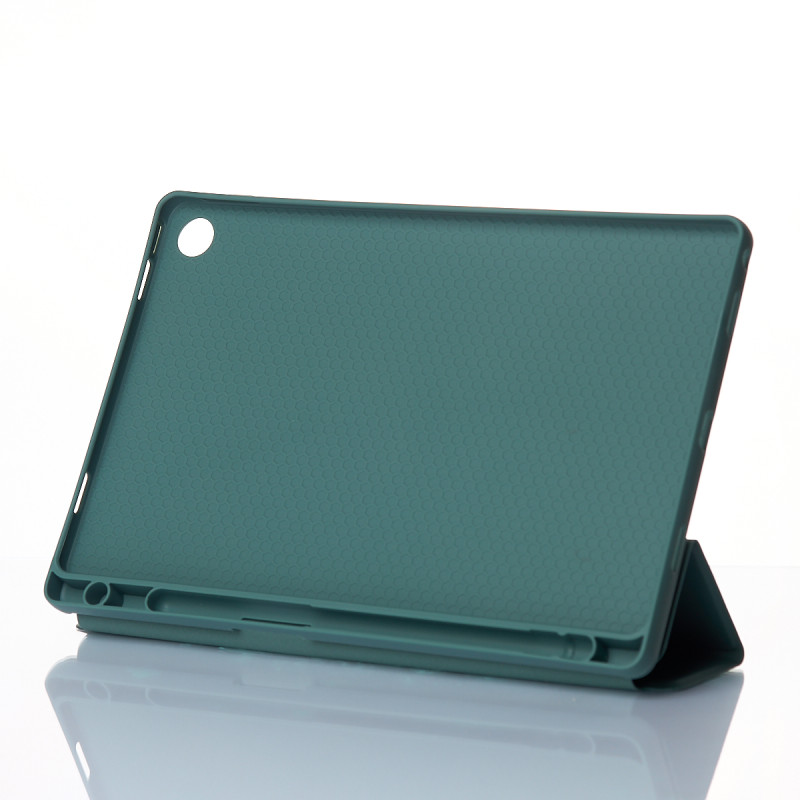 Чохол зі штучної шкіри SmartCover для планшета Samsung Galaxy Tab A9 темно-зелений