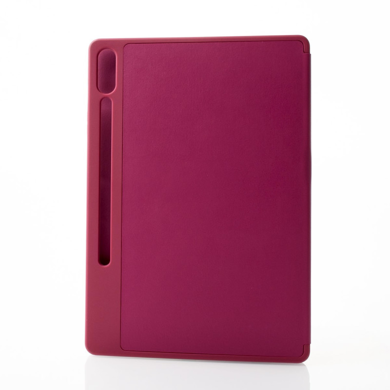 Чохол зі штучної шкіри SmartCover для планшета Samsung Galaxy Tab S9 FE Plus малиновий