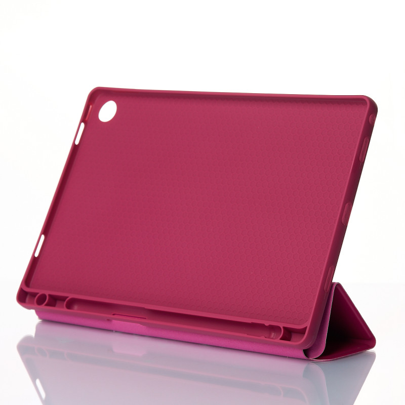 Чохол зі штучної шкіри SmartCover для планшета Lenovo Tab M10 Plus (3rd Gen) малиновий