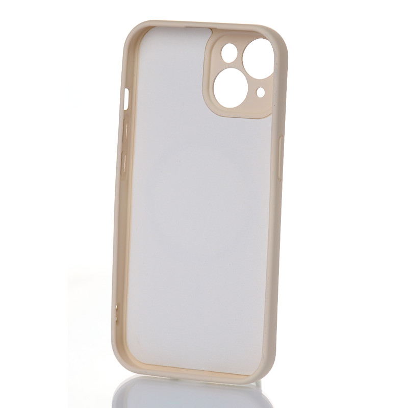 Силіконовий чохол MagSafe SOFT для iPhone 15 Plus бежевий