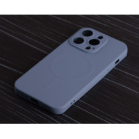 Силіконовий чохол MagSafe SOFT для iPhone 12 Pro Max сіро-синій