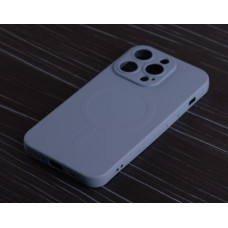 Силіконовий чохол MagSafe SOFT для iPhone 12 Pro Max сіро-синій