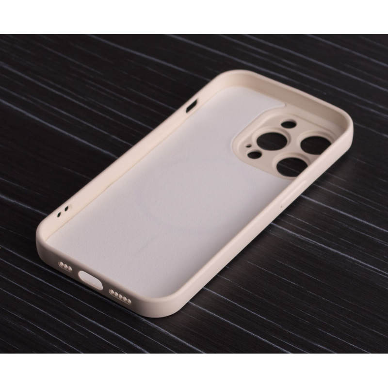 Силіконовий чохол MagSafe SOFT для iPhone 12 Pro Max бежевий
