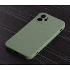 Силіконовий чохол MagSafe SOFT для iPhone 12 оливковий