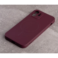 Силіконовий чохол MagSafe SOFT для iPhone 12 бордовий