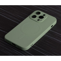 Силіконовий чохол MagSafe SOFT для iPhone 12 Pro Max оливковий