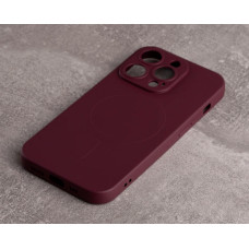 Силіконовий чохол MagSafe SOFT для iPhone 12 Pro Max бордовий