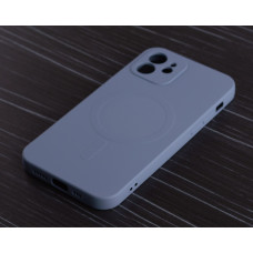 Силіконовий чохол MagSafe SOFT для iPhone 12 сіро-синій