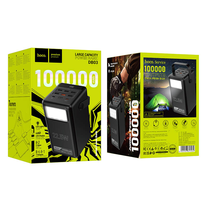 Портативное ЗУ Power Bank Hoco DB03 Endure 22.5W 100 000 mAh