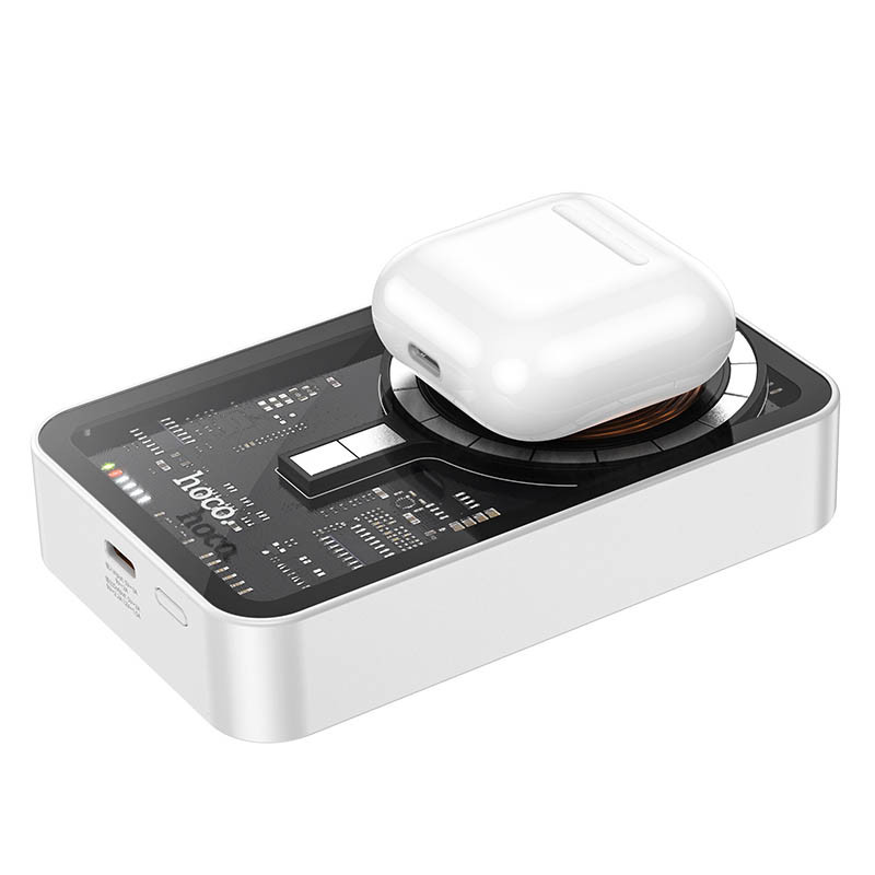Портативное ЗУ Power Bank Hoco Q10A Transparent PD20W с БЗУ 10000 mAh