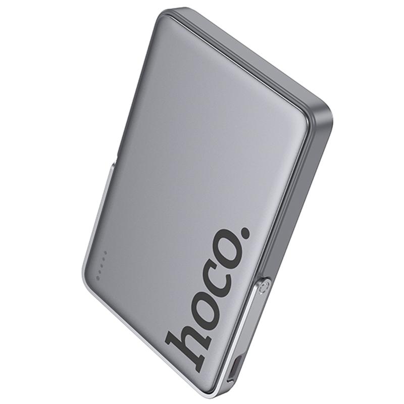 Портативное ЗУ Power Bank Hoco Q36 Sunlight magnetic suction+holder PD20W с БЗУ 5000 mAh