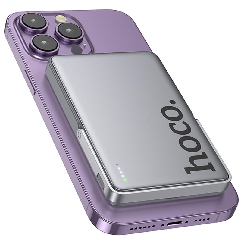Портативное ЗУ Power Bank Hoco Q36 Sunlight magnetic suction+holder PD20W с БЗУ 5000 mAh