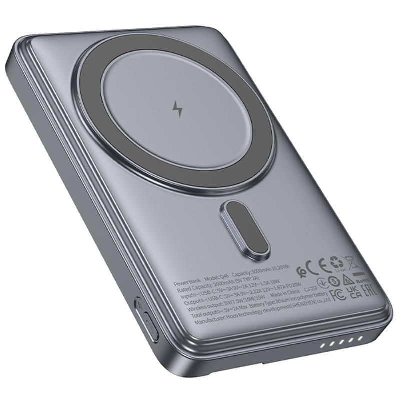 Портативное ЗУ Power Bank Hoco Q46 Title PD20W с БЗУ+card holder 5000 mAh