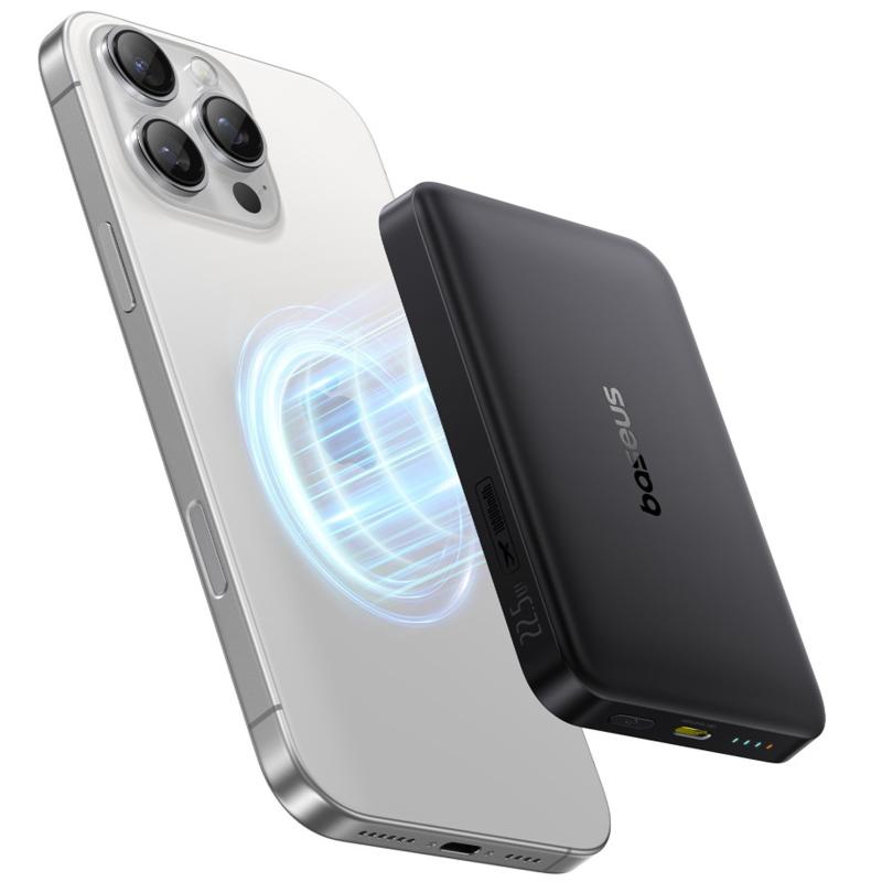 Портативное ЗУ Power Bank Baseus EnerFill FM12 Qi2 Magnetic 22.5W с БЗУ 10000mAh (E00285)
