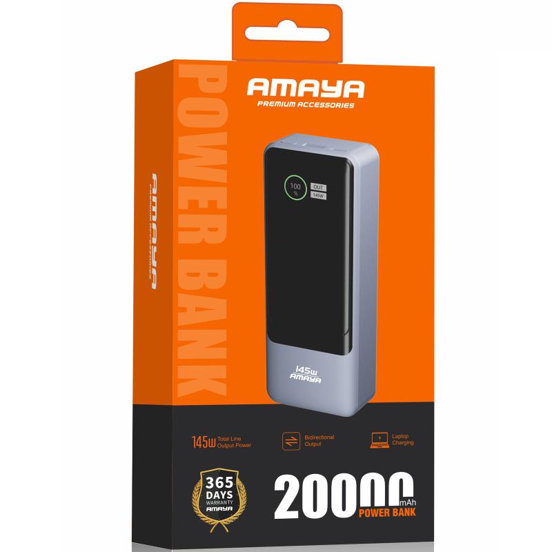 Портативное ЗУ Power Bank Amaya FD23 145W with display and cable 20000 mAh