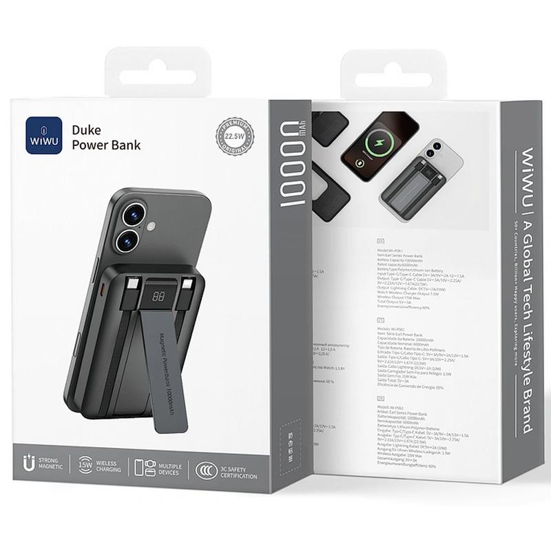Портативное ЗУ Power Bank WIWU Wi-P061 22.5W+PD20W с БЗУ+iWatch with cable 10000 mAh