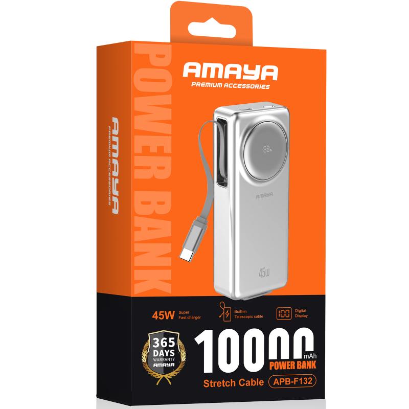 Портативное ЗУ Power Bank Amaya F132 45W with display and cable 10000 mAh
