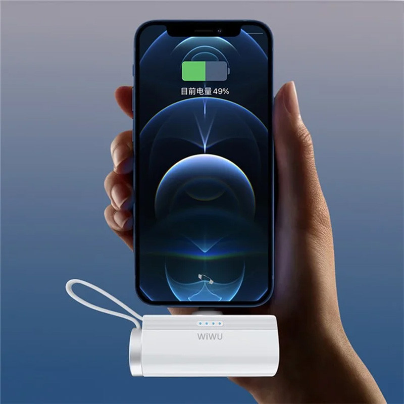 Портативное ЗУ Power Bank WIWU W026 2 in 1 Type-C с БЗУ For Apple Watch 15W 5000 mAh