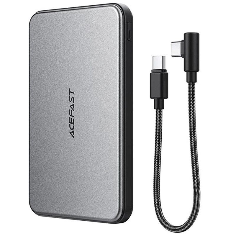 Портативное ЗУ Power Bank Acefast M30 PD20W с БЗУ with cable 5000 mAh