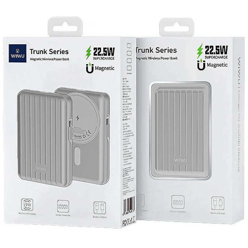 Портативное ЗУ Power Bank WIWU PP03 Trunk Series 22.5W с БЗУ 10000 mAh