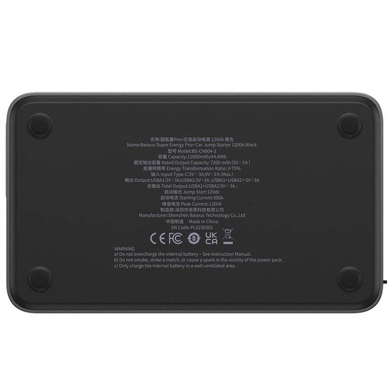 Уценка Пусковое устройство (бустер) для автомобиля Baseus Super Energy Pro+ 12000mAh (C00245700111)