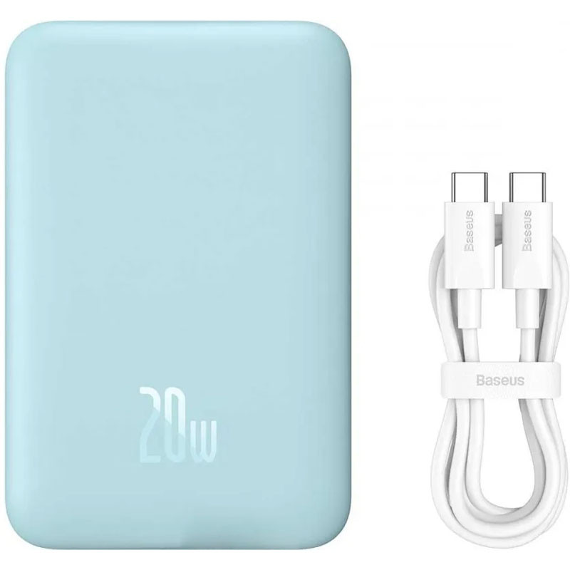 Портативное ЗУ Power Bank Baseus Magnetic Mini OS 20W c БЗУ 10000 mAh (PPCX110105)