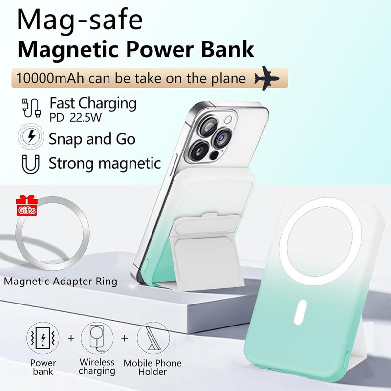 Портативное ЗУ Power Bank JJT-A27-1 Gradient PD20W+QC 22.5W с БЗУ 10000 mAh