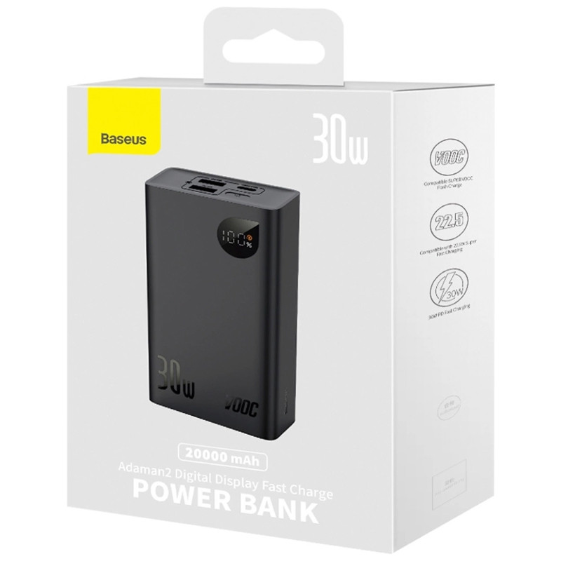 Портативное ЗУ Power Bank Baseus Adaman2 Digital Display 30W VOOС OS 20000 mAh (PPAD050101)